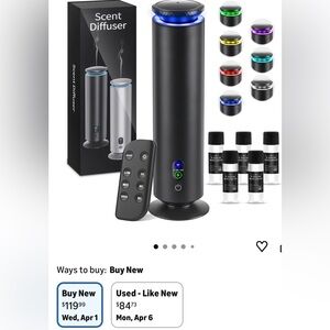 Amazon Black Scent Diffuser with Multi-Color LED
